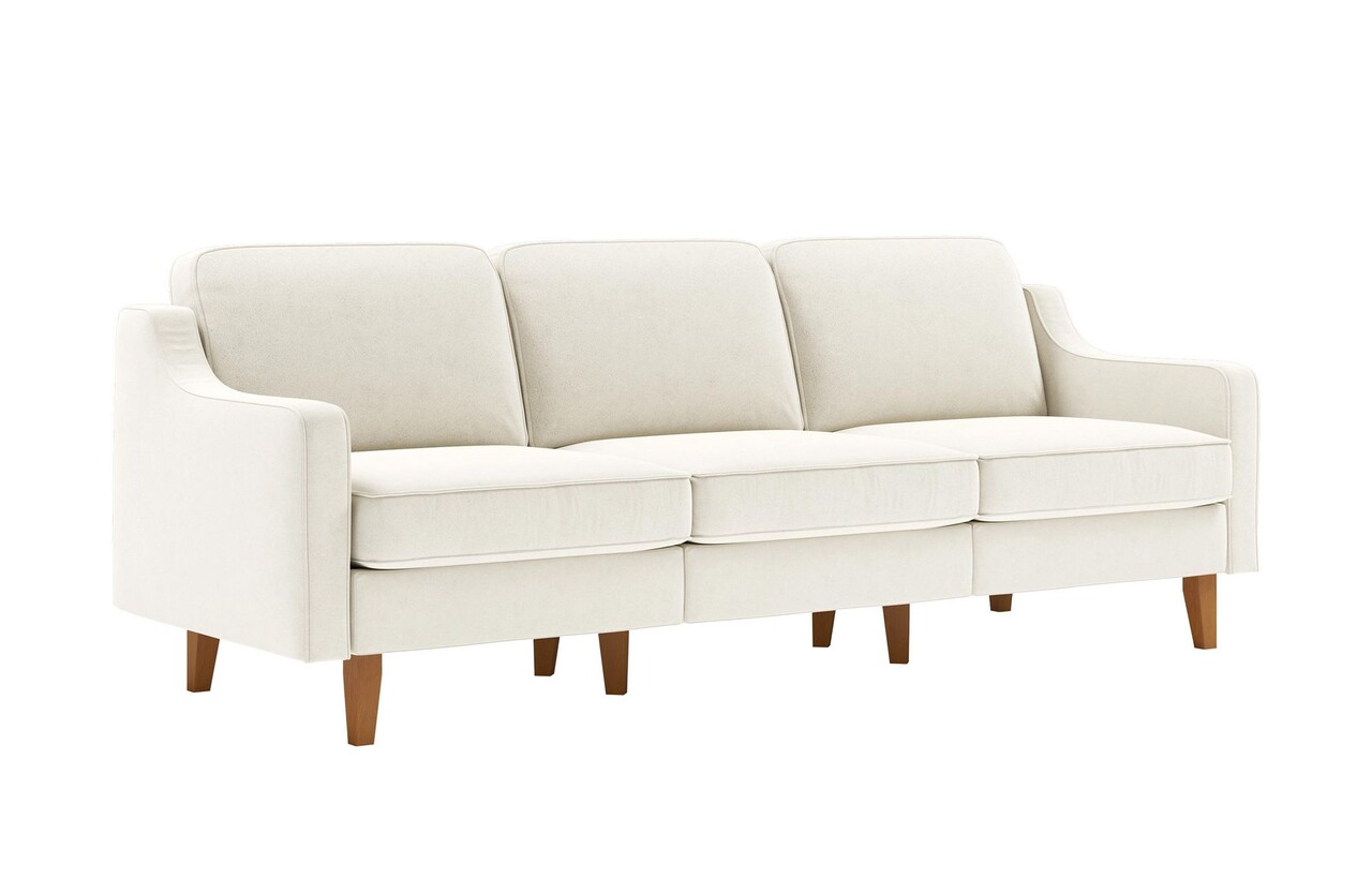 Canapea 3 locuri, Atelier del Sofa, 918CMF1166, Otel, Spumă de lapte / Nucă - imagine 6